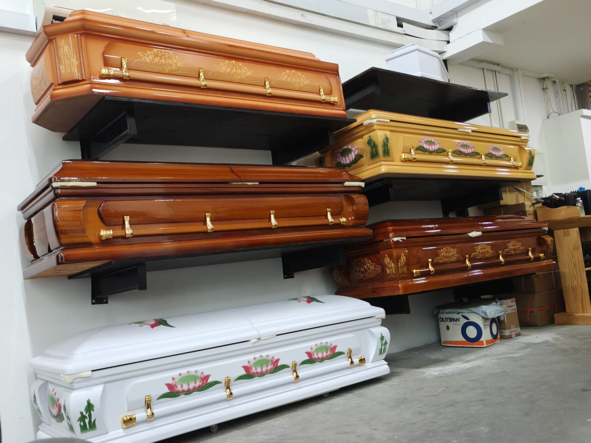 Wide selection of quality caskets in different styles and finishes